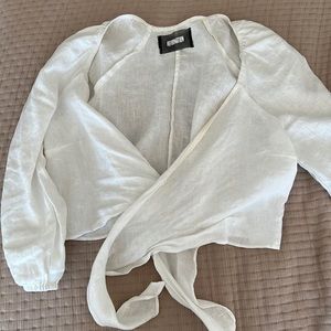 Reformation linen tie top